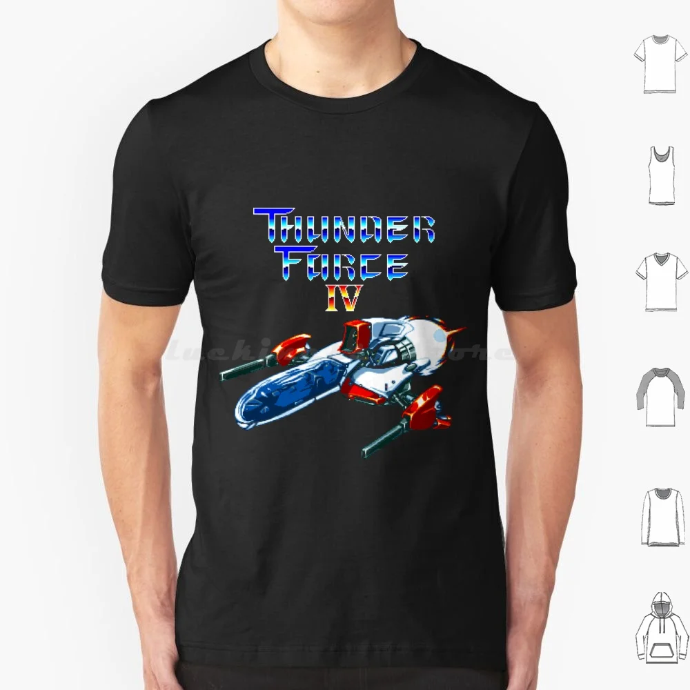 Thunder Force Iv ( Mega Drive Title Screen ) Classic T Shirt 6xl Cotton Cool Tee Thunder Force Iv Iii Ii 2 3 Gunstar