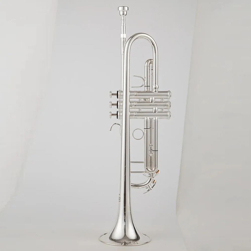 Japan 9335 Professional Trumpet Flat B Tone Brass Silver Plated High Quality Trumpet Musical Instrument with Hard Shell