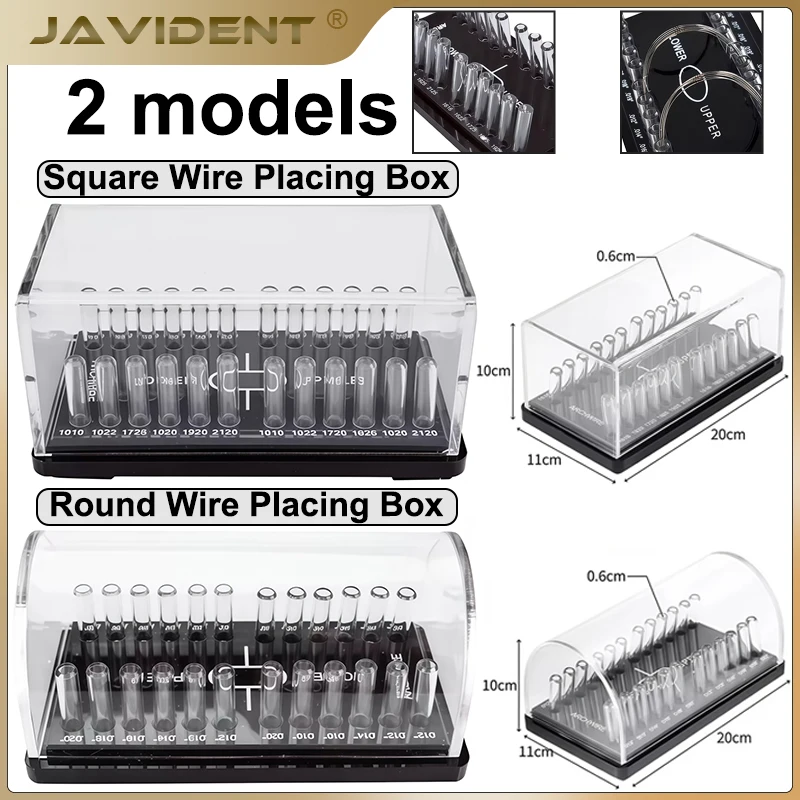JAVIDENT 1Pcs  Dental Acrylic Organizer Holder for Orthodontic Round/Rectangular Arch wires Case Dental Orthodontic Material