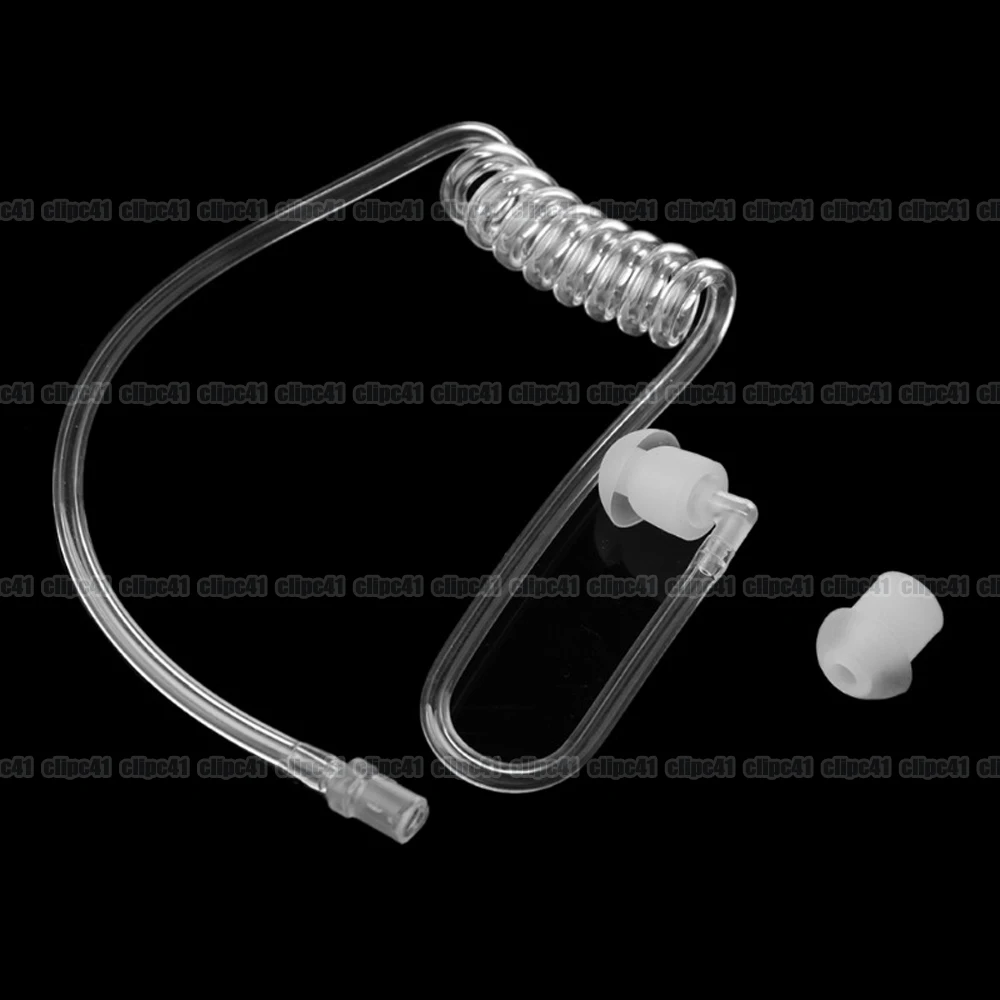 10-100pcs Earphone Earpiece Coil Transparent Acoustic Air Tube Earplug for Two-Way Radio Walkie Talkie Headset Accessories