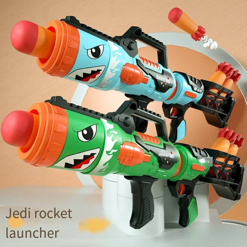 Pistola suave aerodinámica Shark bazooka, puede disparar balas, mortero de largo alcance, juguete para niños