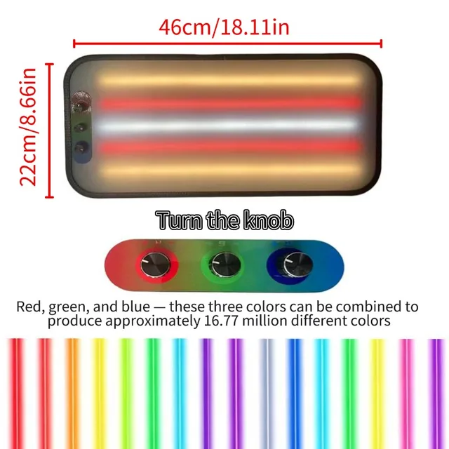 Professional PDR LED Light with 5 Color-Adjustable Strips Dual Power Supply & Strong Suction Cup for Car Dent Repair 3