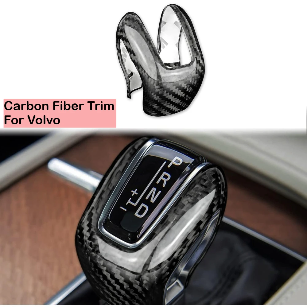 

Углеродное волокно, ручка переключения передач, крышка головки, накладка для Volvo XC60 XC90 S60 V40, защитная наклейка, аксессуары для салона автомобиля