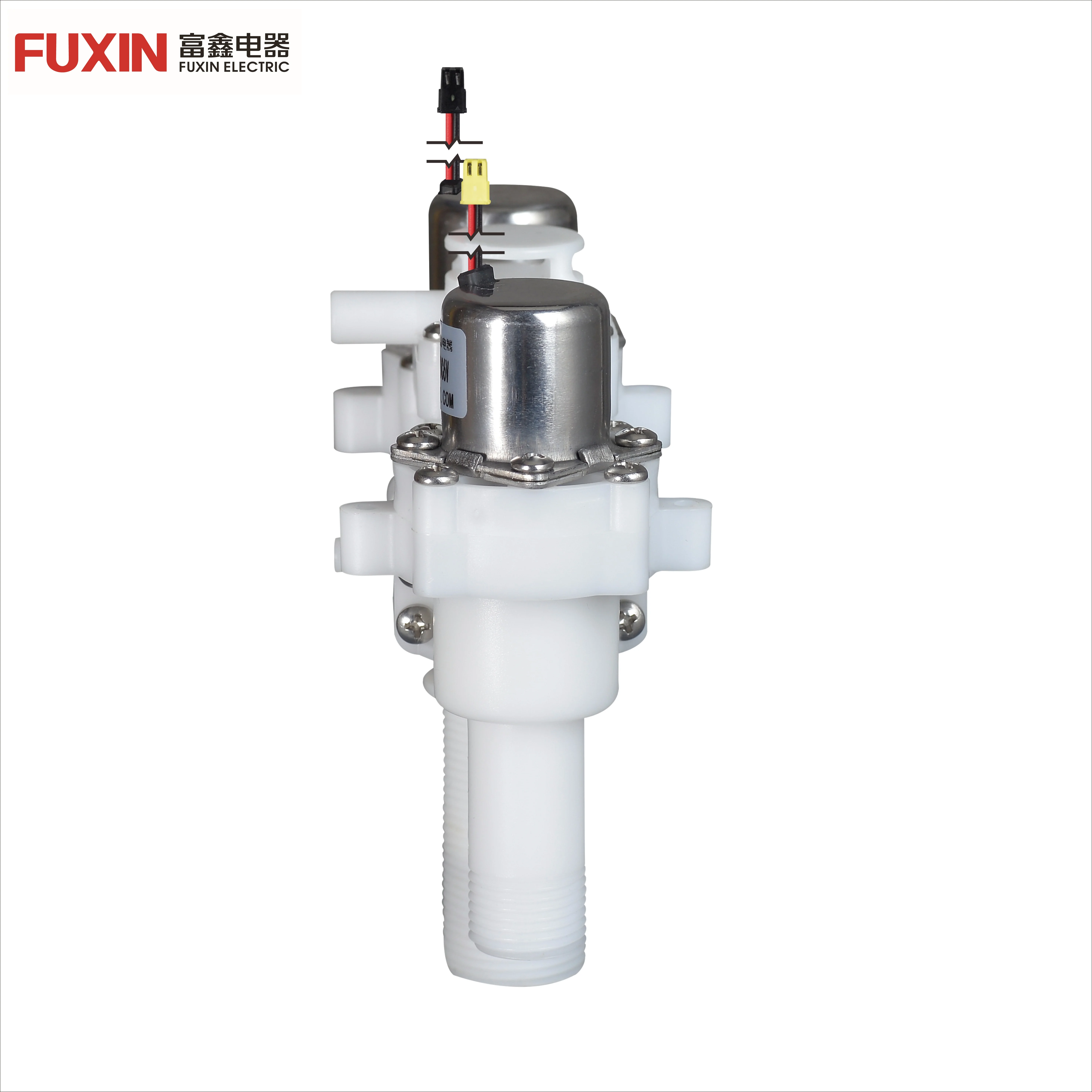 FUXIN FD-8027 Langes Gewinde G 3/4 Rast DC6V Sensor Toilette Magnetisches Wasserspülventil Edelstahl-Magnetspule