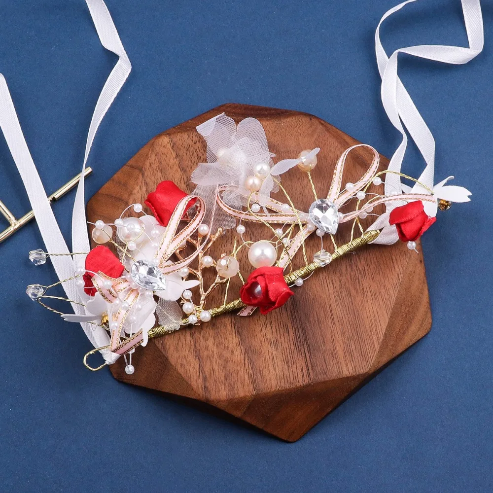 Wrist Corsage Flower Wristlet Corsage for Prom Wedding Bridesmaid Anniversary Party Homecoming Wedding Props Pearl and Crystal