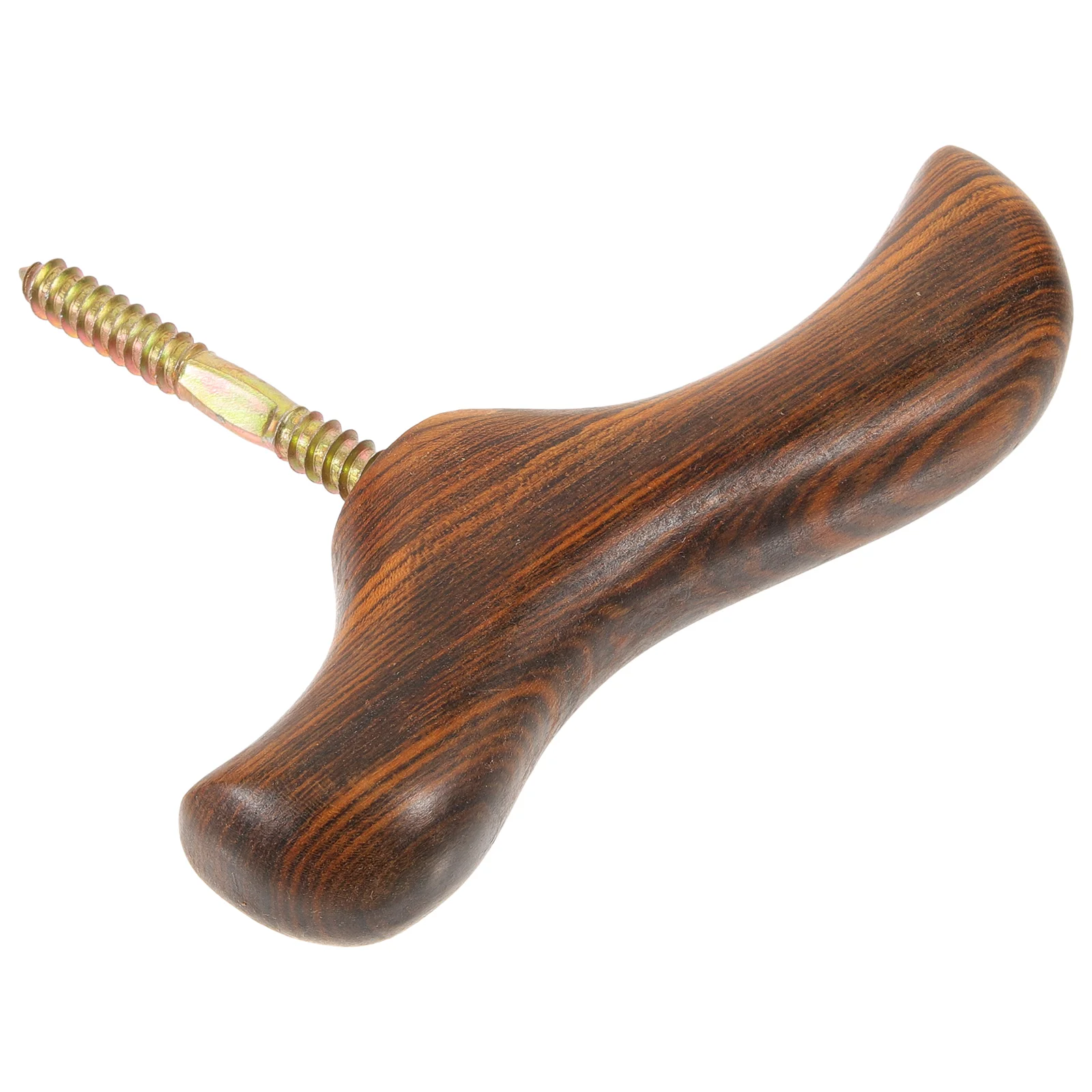 Collapsible Walking Stick Wooden Armrest Polished Cane Head Handle for Outdoor Manual Handmade Replacement Knob Accessory