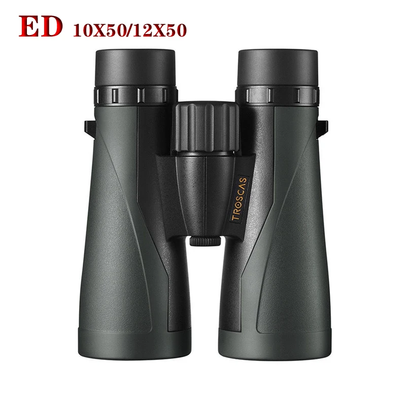 TROSCAS 10X50 12x50 ED Lens Binoculars IPX7 Waterproof Nitrogen-filled Super-Multi Coating Powerful Telescope For Birdwatching