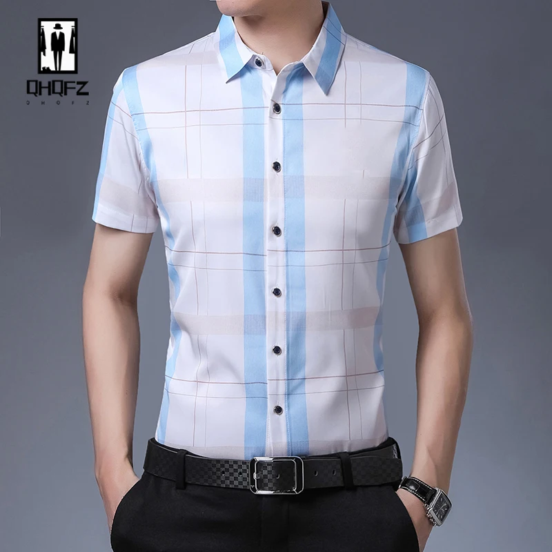 New Men's Casual Printed Short Sleeved Lapel Shirt for Summer Fashion Comfort No Ironing Wrinkle Resistant Top