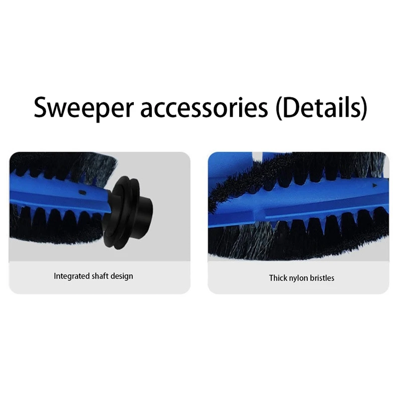 2Pcs Vacuum Cleaner Main Brush Replacement Brush Parts For Eufy G40 Hybrid / Hybrid+ Robot