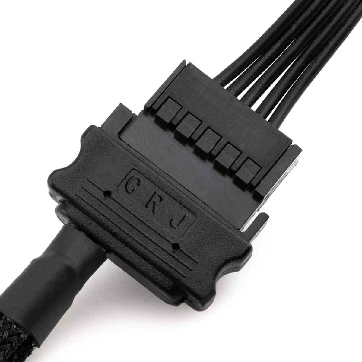 B49CCooling Fan Adapter Cable, 15 Pin SATA to 4 x 3 Pin / 4 Pin PMW 12V PC Case Fan Power Adapter Cable to 15 Pin SATA