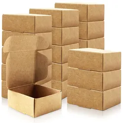 10/20/50pcs Mini Kraft Cardboard Paper Gift Box,Jewelry Present Soap Coin Shipping Box,For Festival Party Favors,Wedding Decor