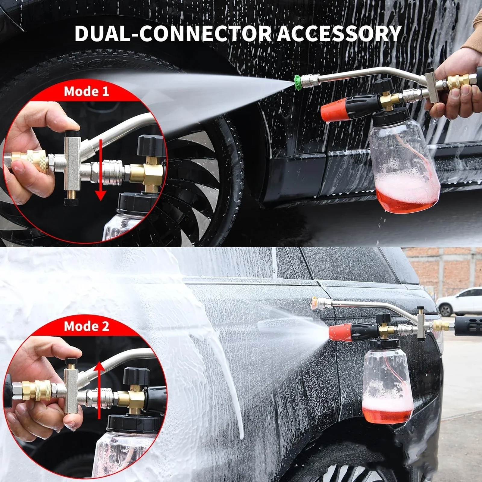 Car Washer Water Gun Cleaning Foam Generator Snow Foam Lance 1/4\