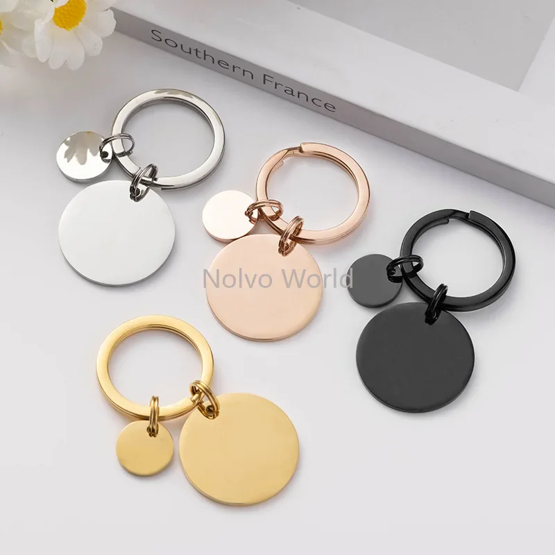 5/20/50PCS 2.5CM Round Paw Shape Personalized Name Collar Engraved Tags For Custom Cat Dog Necklace Telephone Number Pet Tags