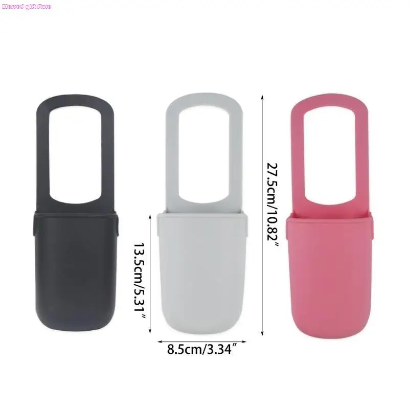 D0JC Silicone Stroller Cup Holder Stroller Organizers Phone Holder Portable Universal