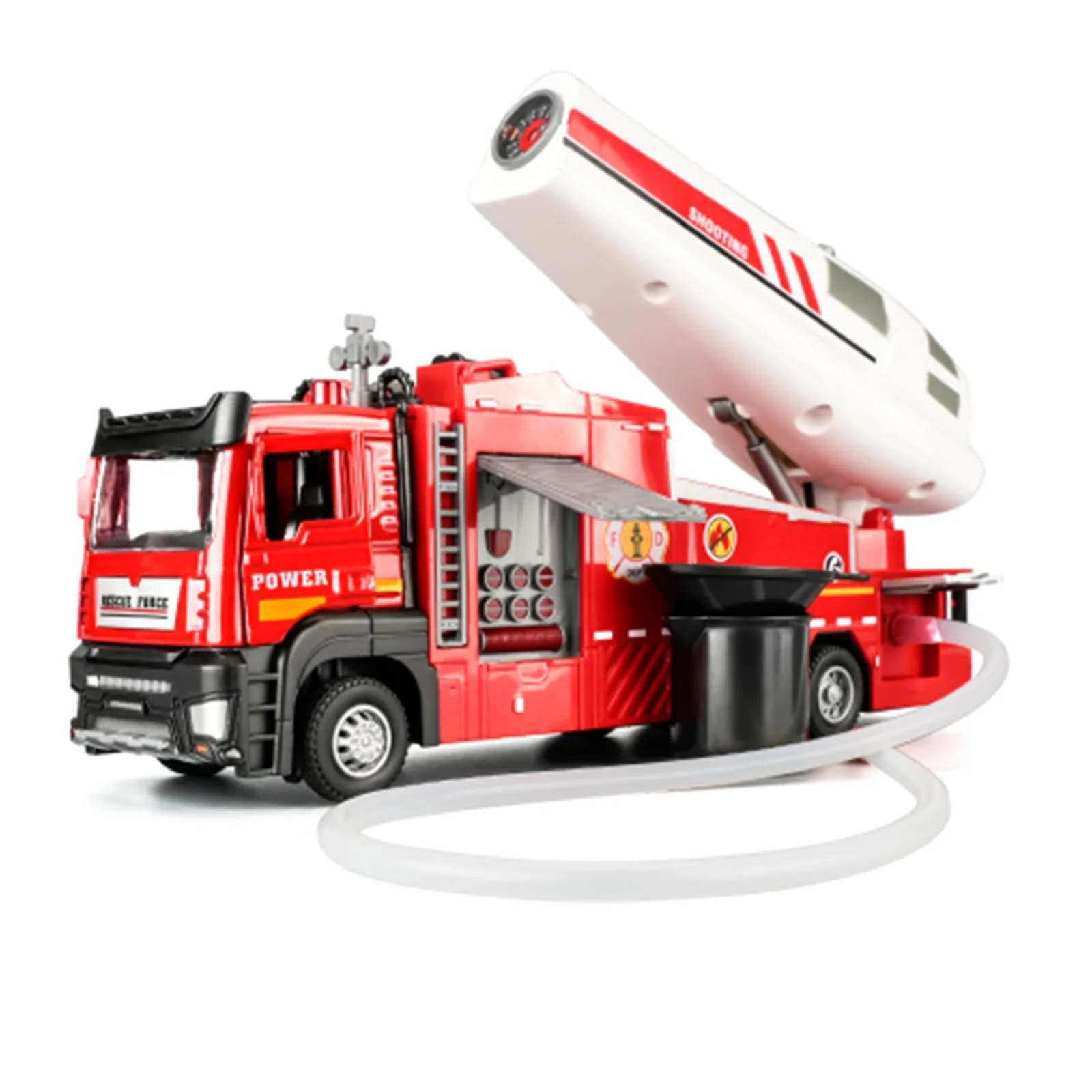 

Alloy Large Electric Sprinkler Fire Truck Model Toy Sprinkler Simulation Sound and Light Children's Birthday Gift Delivery