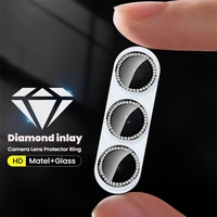 Bling Diamond Metal Ring Camera Protector Cap for Samsung Galaxy A16 5G A 16 06 A06 4G 16A HD 9H Tempered Glass Alloy Lens Cover