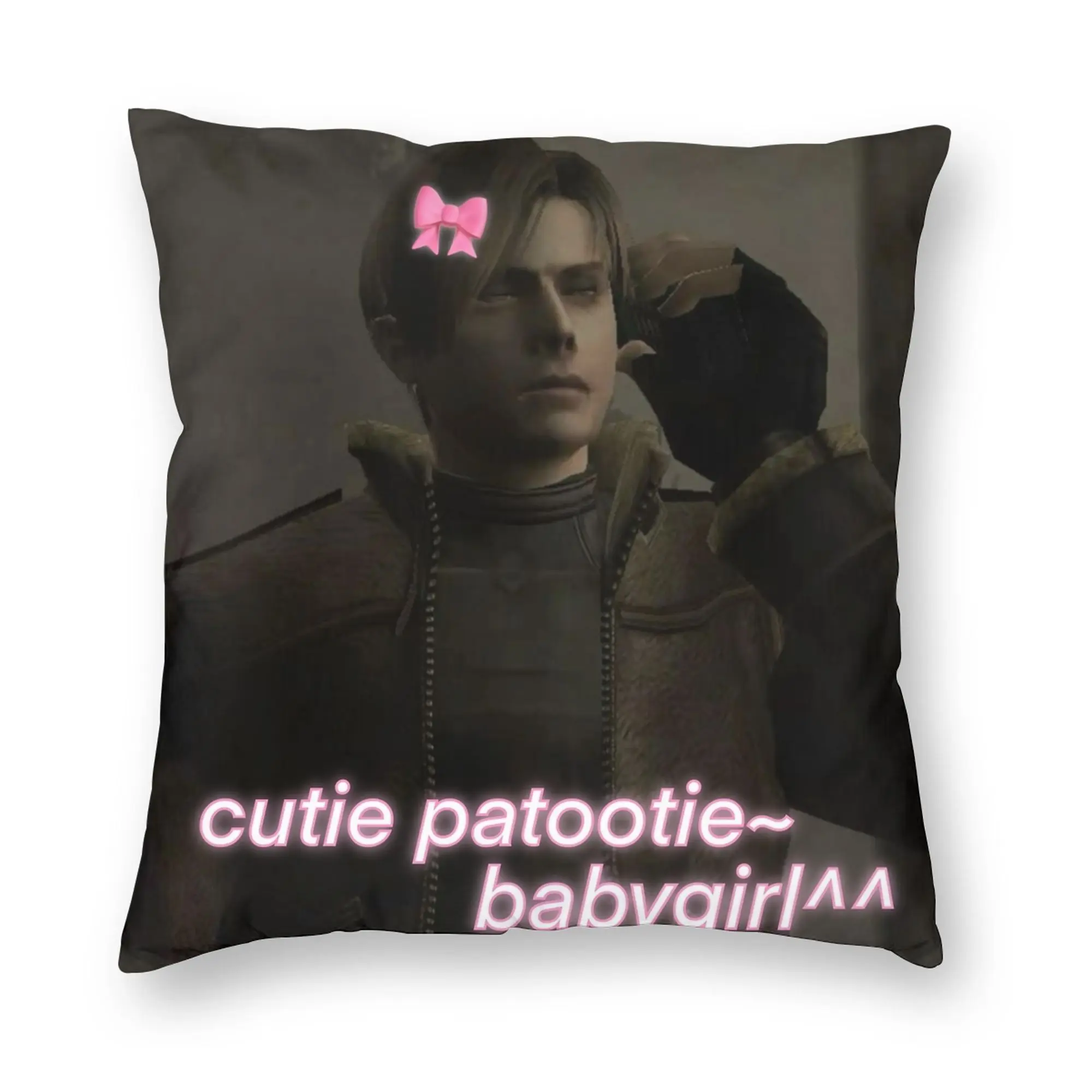 Cutie Patootie Leon Kennedy Babygirl Pillowcase Printing Polyester Cushion Cover Decorative Pillow Case Cover Seat Drop Shipping