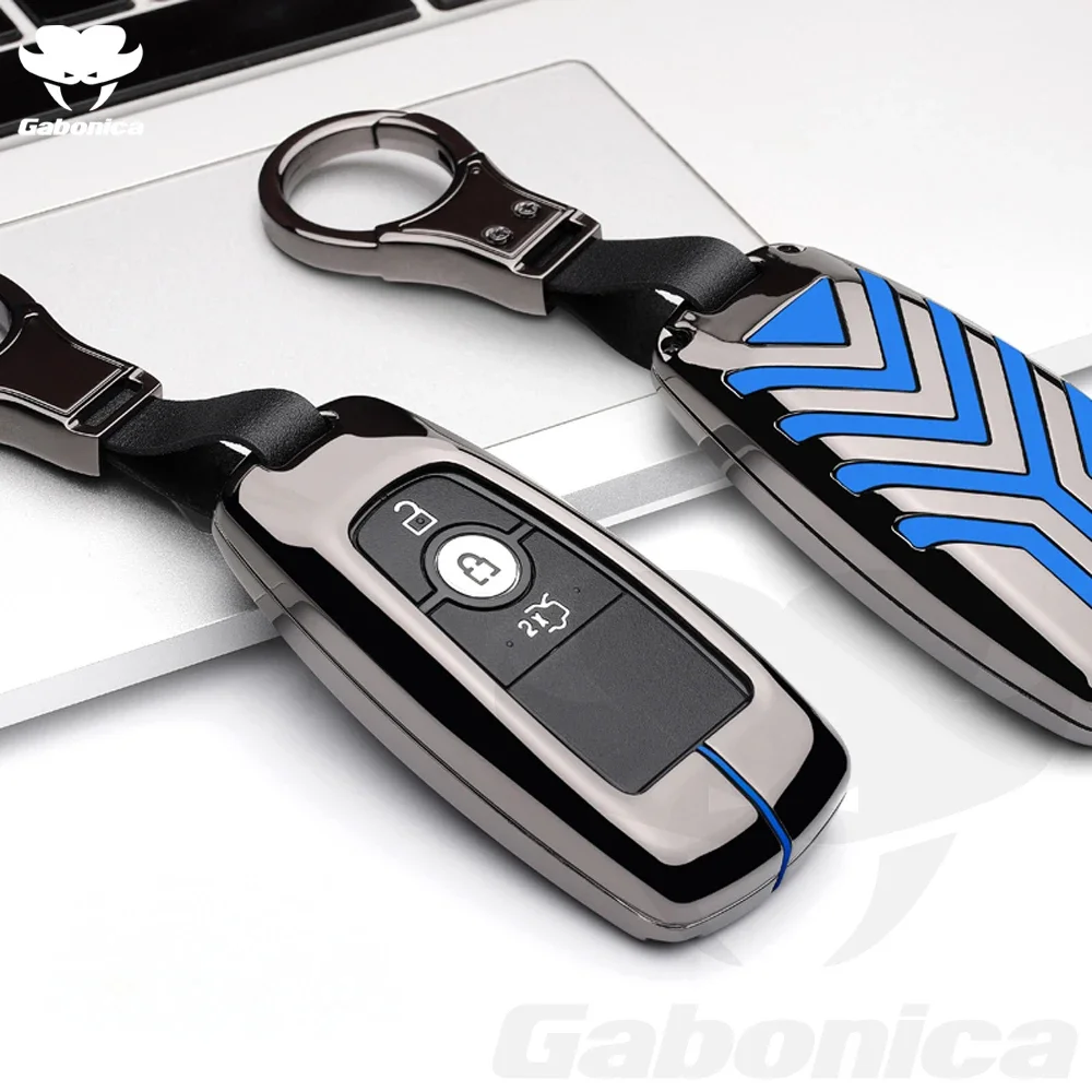 

Zinc Alloy Car Key Protector Cover Case For Ford Fusion Mustang Explorer EcoSport Edge S-MAX Ranger Lincoln Mondeo F150F250 F350