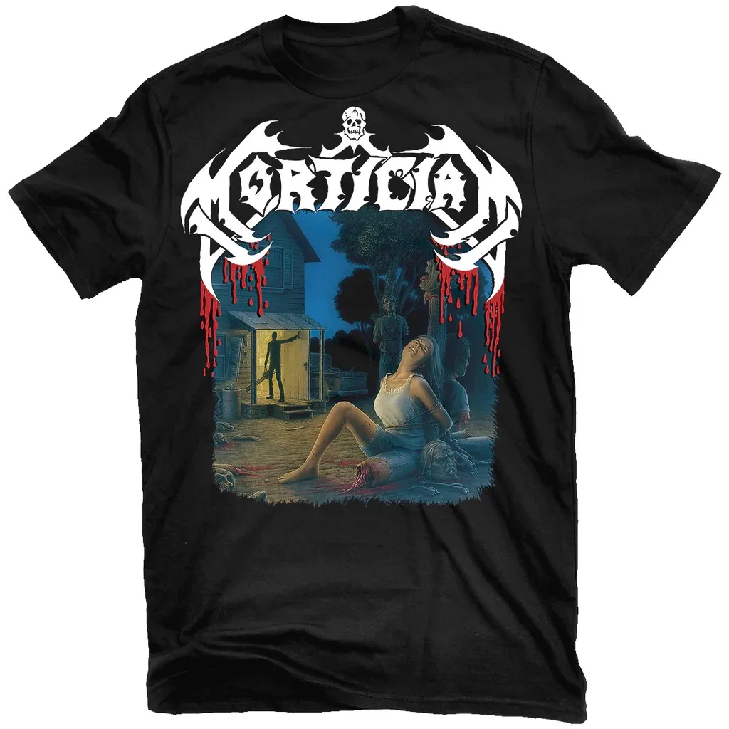 

Mortician T-Shirt Men's and Women's Short Sleeve Cotton Tees Retro Metal Band Tops Trend Brand T-shirt Summer Men Streetwear
