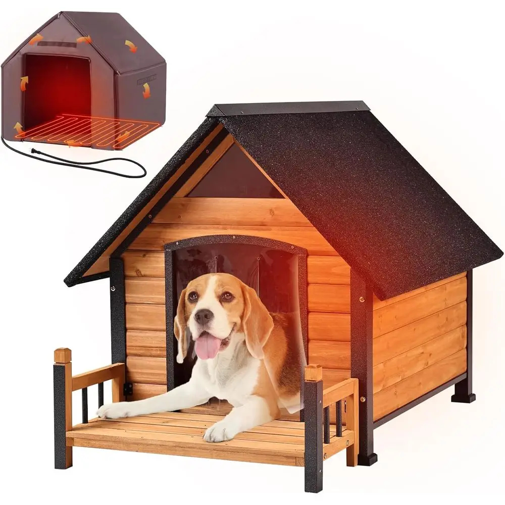 

Изолированный водонепроницаемый домик для собак с приподнятым полом для зимнего укрытия на открытом воздухе