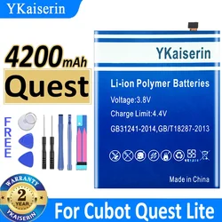 YKaiserin 4200mah Battery For Cubot Quest Cellphone IP68 Sports Rugged Phone Helio P22 Octa-Core 5.5