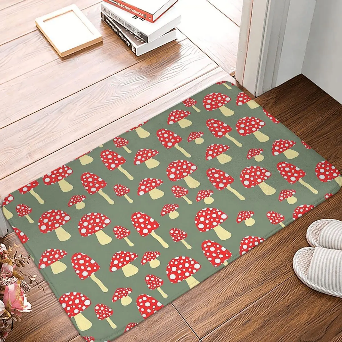 Mushroom Mushrooms Forest Bathroom Mat Toadstool Pattern Doormat Living Room Carpet Entrance Door Rug Home Decoration