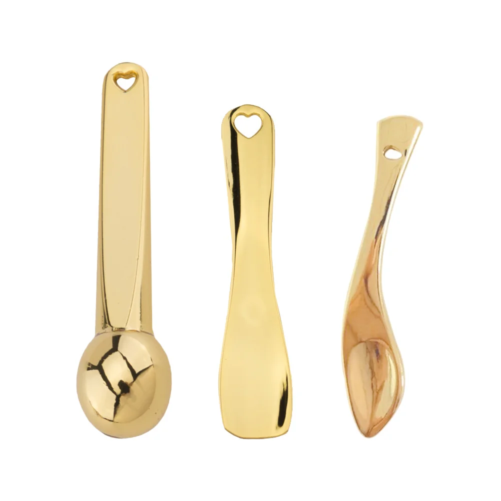 3 stuks oogcrème stok zinklegering mini massager huidverzorging tool draagbare gezichtsmasker lepel essentie bar oogmassage applicator