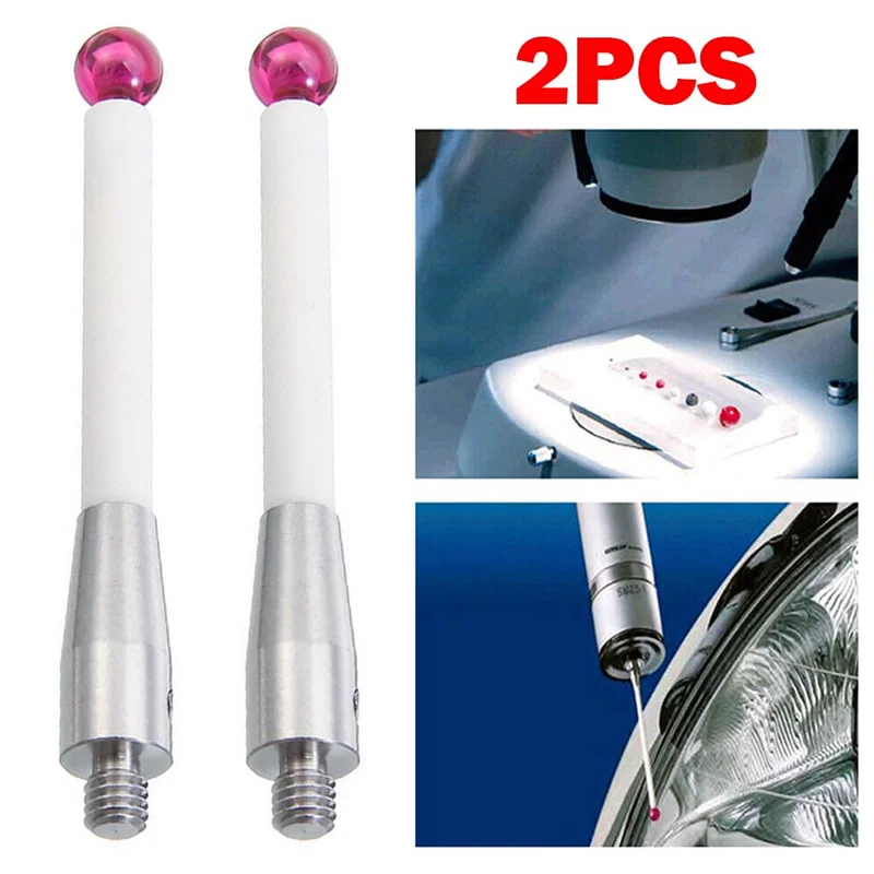LICE-2Pcs CMM Probe Stylus 6Mm Ball Tip CMM Contact Probes Shafts Probe Testing Accessories For Renishaw A-5000-3709
