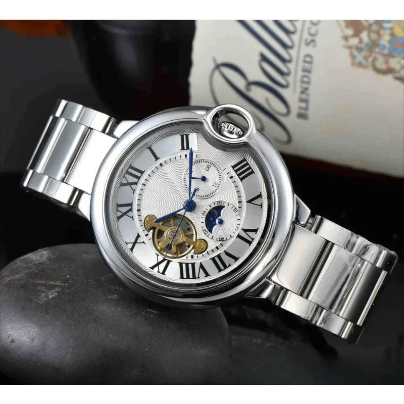 Skeleton Blue Balloon Series Fully Automatic Mechanical Movement Men’s Luxury and Noble Watch Automatic Watch Men  Luxury Watch