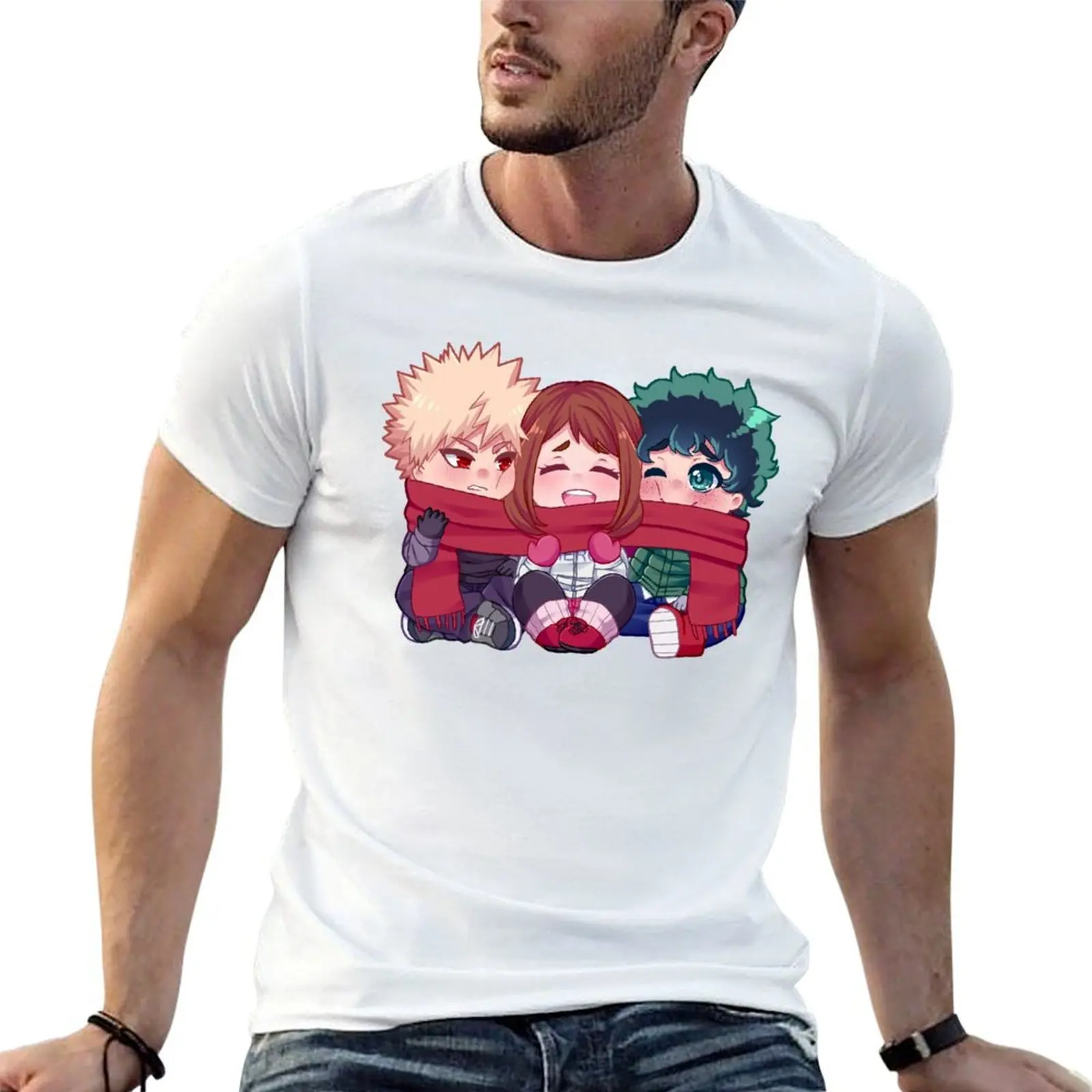 

izukacchako - big scarf T-Shirt man t shirts high quality luxury brand t shirts with prints T-Shirt