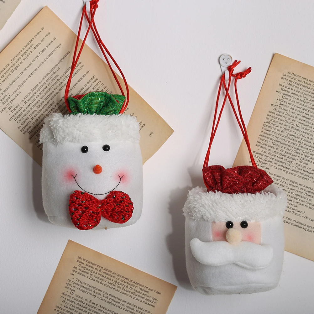 

6 Pcs Christmas Apple Bag Large Capacity y Gift Storage Drawstring Present Holiday Storage Bag