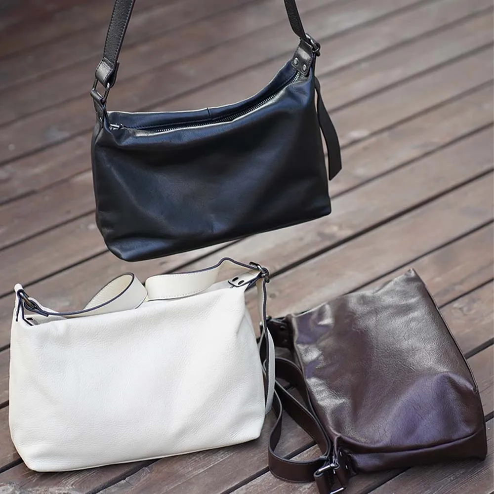 Motingsome Real Natural Leather Woman Bags Soft Cowhide Crossbody Shoulder Handbag Travel Vacation Tote Daily Bags 2024 New