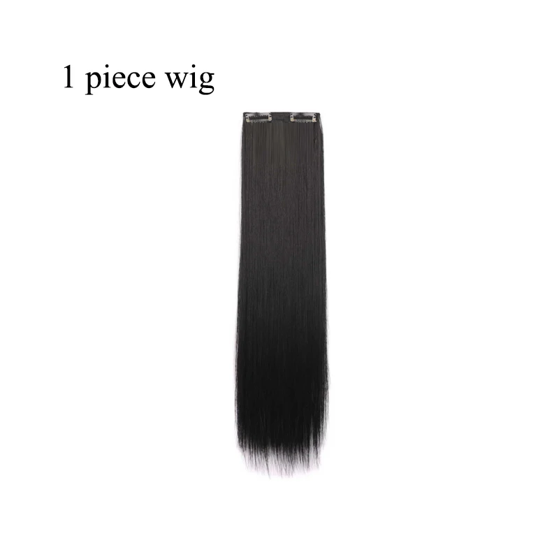 1 قطعة جزء شعر مستعار أنيق مستقيم الألياف للسيدات الشباب الدولة يبحث شعر مستعار زيادة حجم الشعر مقاومة للحرارة تأثيري الباروكات
