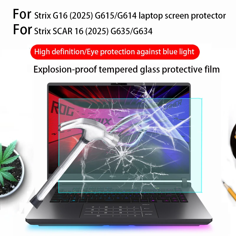 For ROG Strix G16 2025 G615/G614 computer screen protector Strix SCAR 16 laptop keyboard film G635/G634 privacy protection film