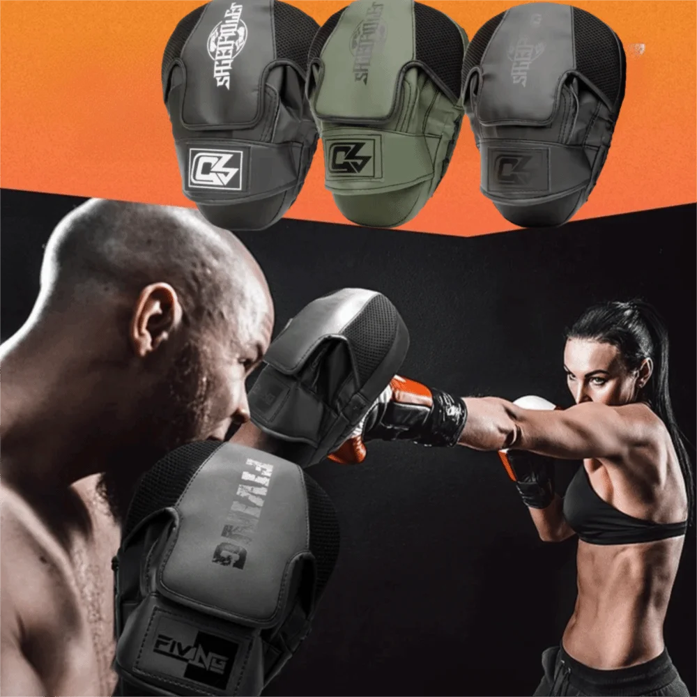 

PU Leather Boxing Hand Target Ergonomic Design Curved Punching Gloves Thickened Light Weight Boxing Pad Kickboxing Training
