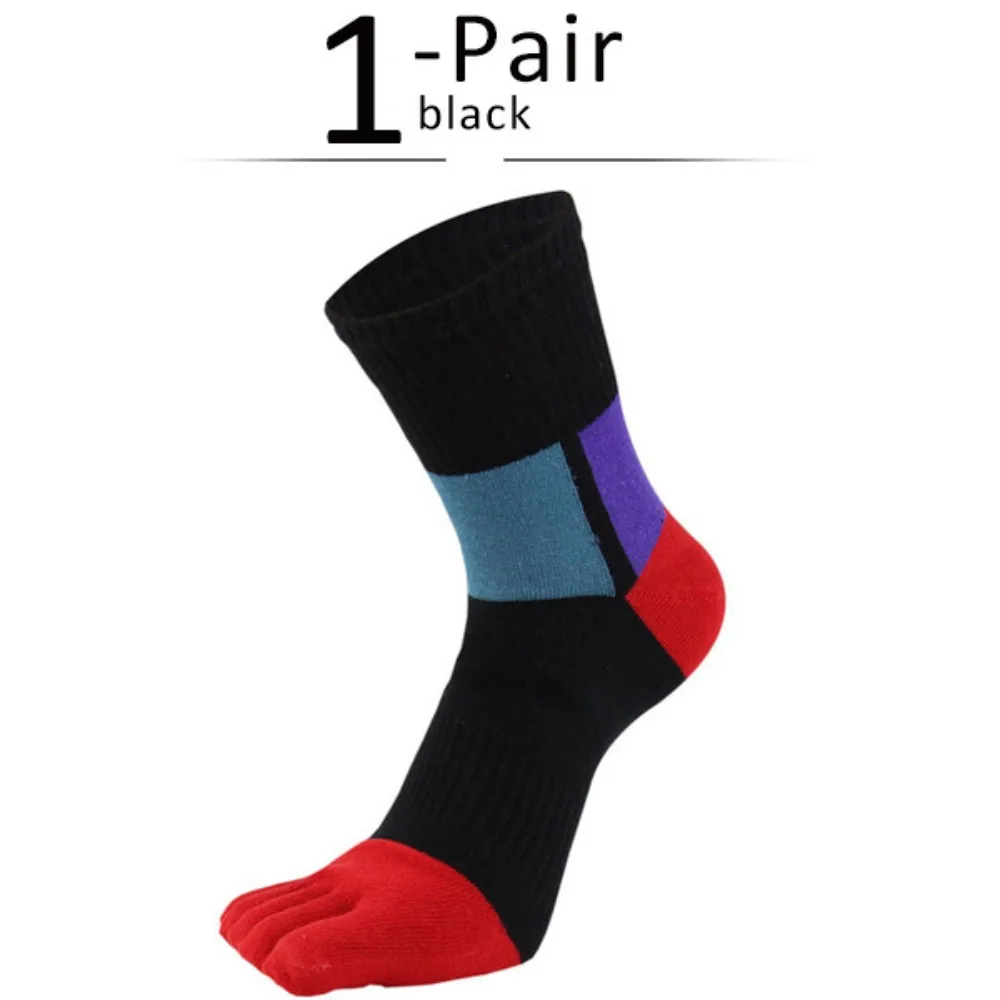 EU 38-44 Anti-Sweat Organic Cotton Anti-Bacterial Sport Fiber Five Finger Socks Sweat Socks Dress Socks With Toes Toe Socks