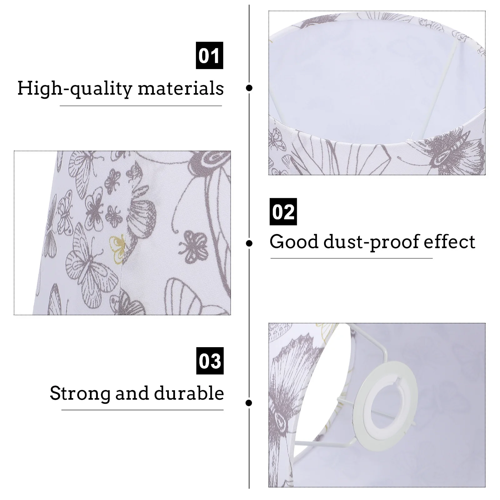 

Fabric Shade Round Printing Table Lamp Cover Modern Lamp Accessories For Home Bedroom Study Hotel Library