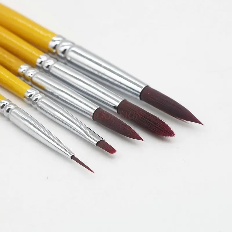 

5pcs Ceramic brush, nylon brush, golden pen holder, glazed brush, ceramic brush, aesthetic restoration brush, whitening brush