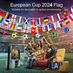 European 24 Participating Teams Flags EURO Football Championship National Flags String Club Bar Decoration League Parade Banners