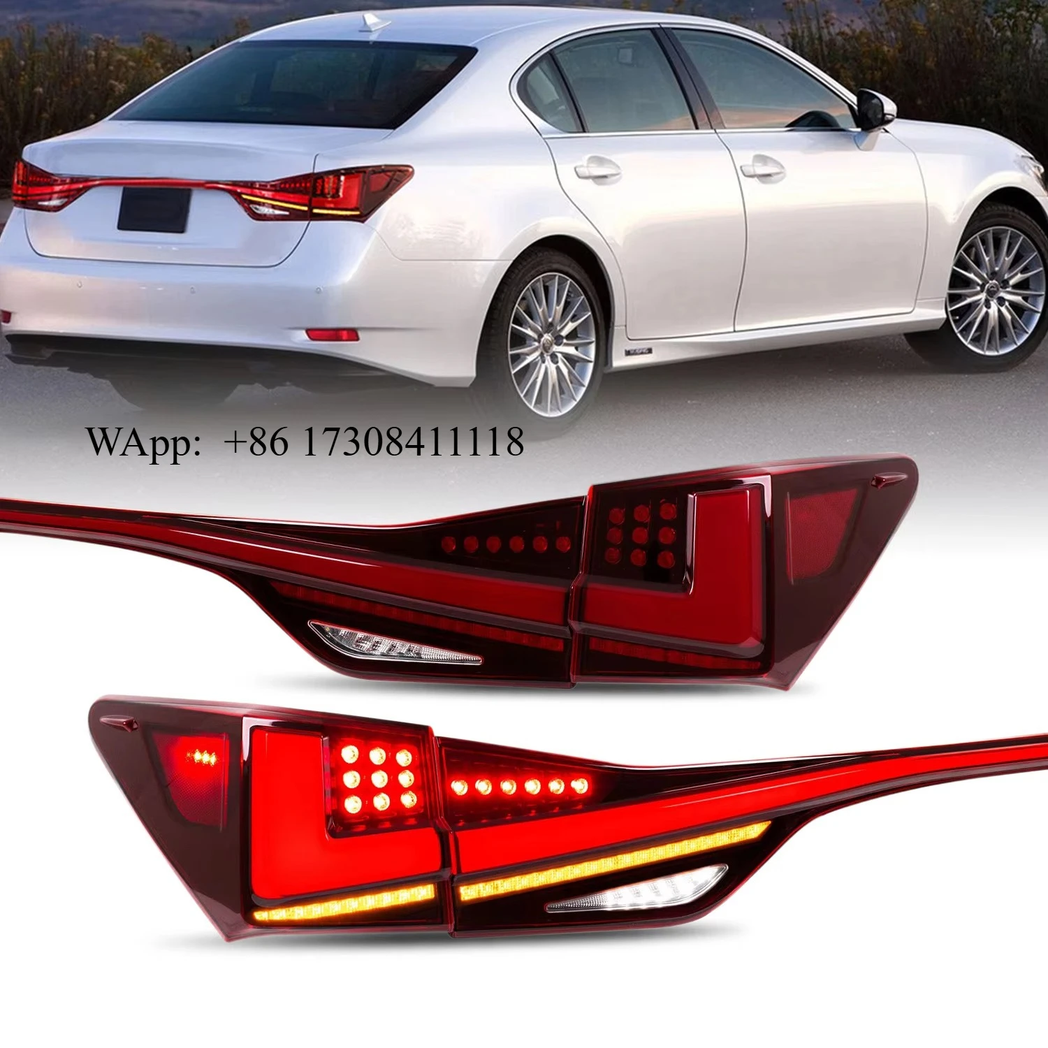 

For GS350 GS200t GSF F Sport 2013 2020 Dynamic Turn Signal Tuning Assembly 2025 New Luxury Auto Part LED Lamp Tail Light