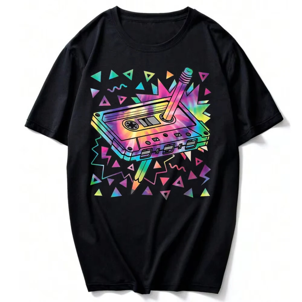 80s 90s Retro Cassette Tape 1980s 1990s Music Outfit Women T-Shirt Y2k Top Oversized T Shirt Harajuku Women Clothing Gothic Tees