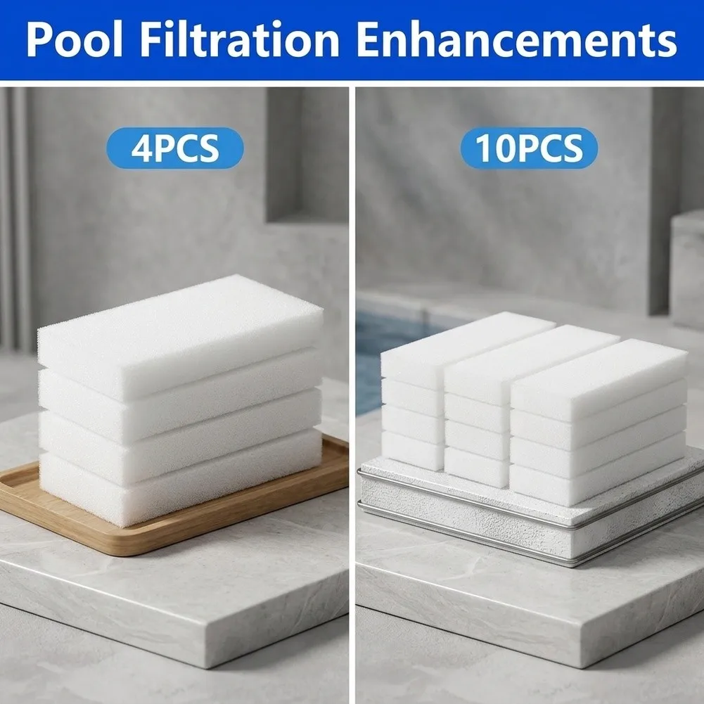 4/10pcs Spa Skimmer Weir Foam Replacement 7.6x3x0.8in Skimmer Weir Foams For SPX1082K Door Kit Filter Pad For Pool Cleaning