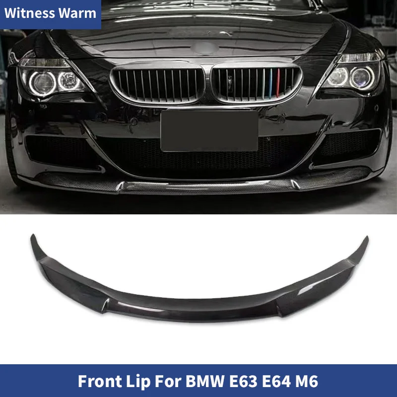 Car Front Bumper Lip Spoiler for BMW 6 Series E63 E64 M6 2004- 2010 Car Front Bumper Lip Spoiler Splitters Carbon Fiber