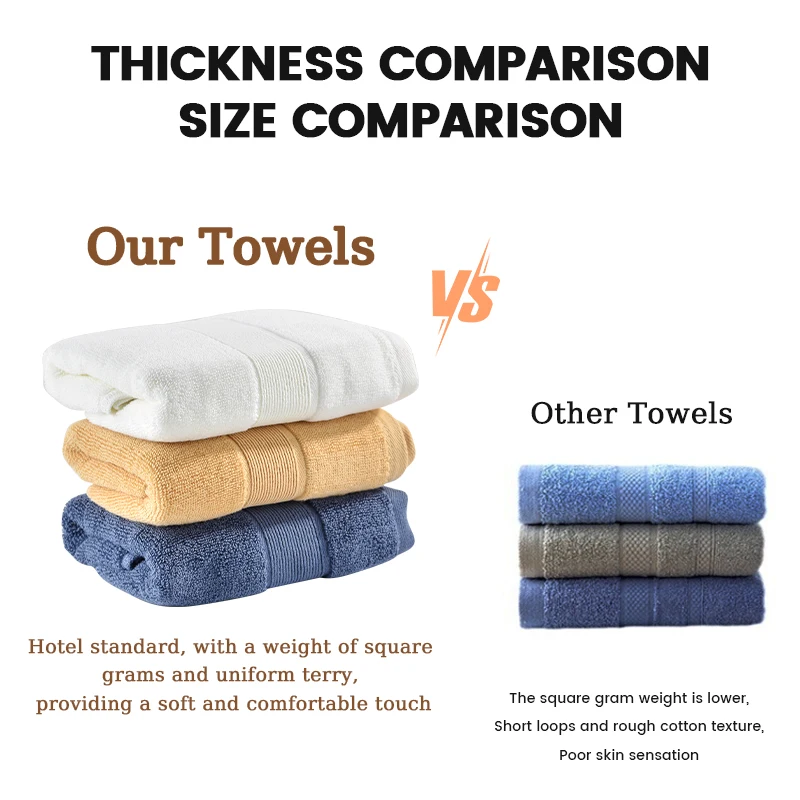 Two Sets Of Thickened Pure Cotton Household Towels That Absorb Water And Do Not Shed Hair Plain Color Face Washing Towels