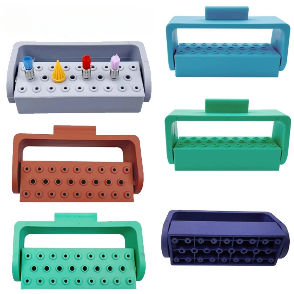 10 Stücke 26 Löcher Dental Endo Dateien Halter Kunststoff Bur Halter Fall Autoklavierbar Für Zahnarzt Bohrer Bohrer Ständer Block Desinfektion box