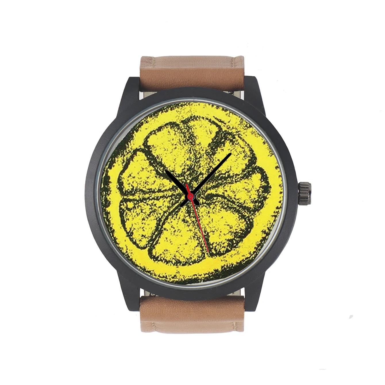 Factory Store Fruit Design Punk Casual chic Style Lemon Dial Gifts for Friends Men's Battery Quartz Wrist Watch