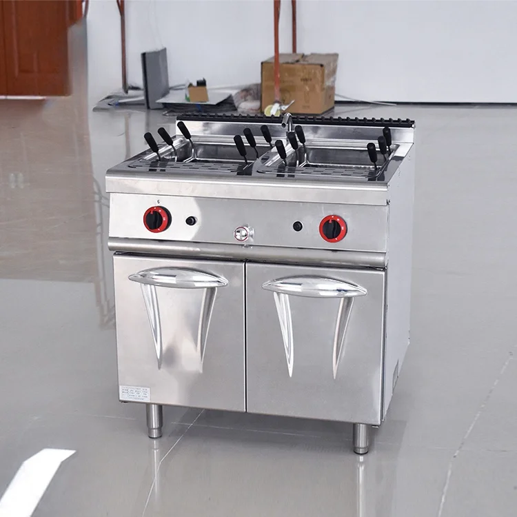 Commercial 9KW Vertical Pasta Noodle Cooking Stove Electric Noodle Cooking Machine With Cabinet