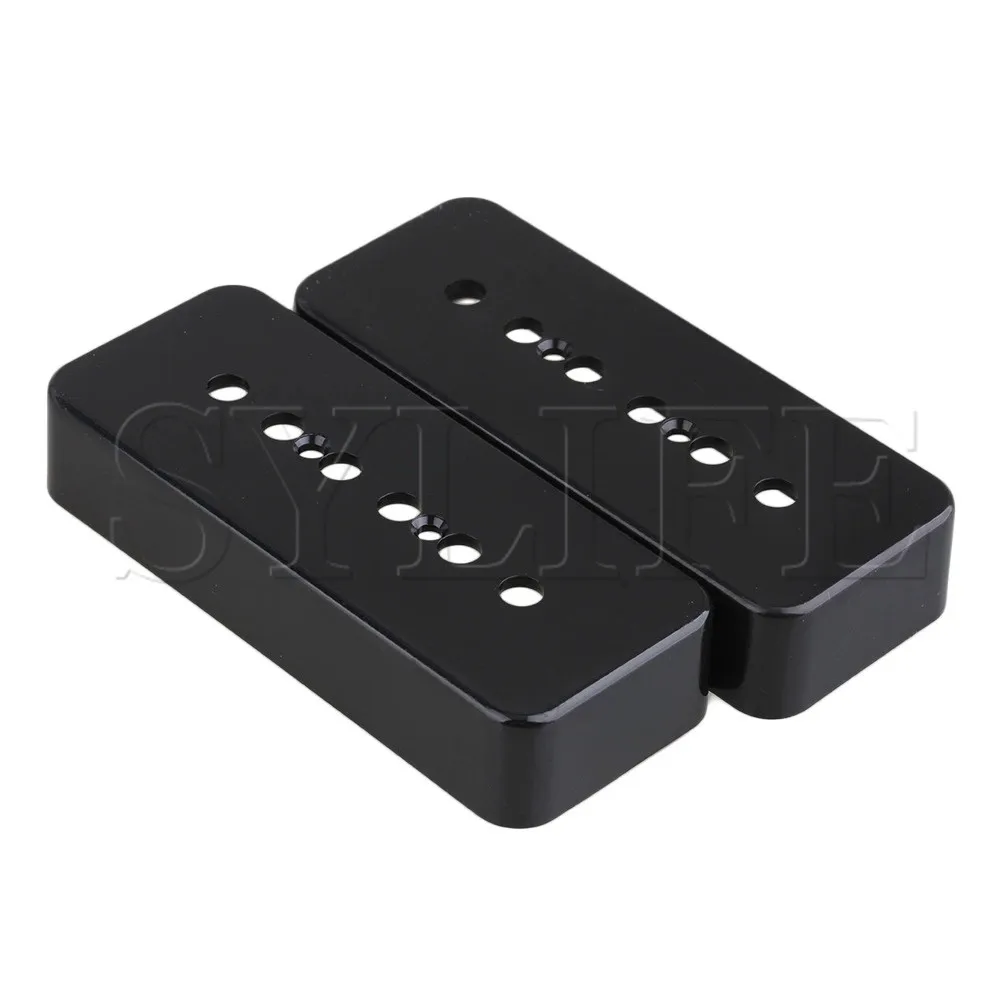 Replacement Guitar Pickup Cover Vintage P90 SoapBar Black Set