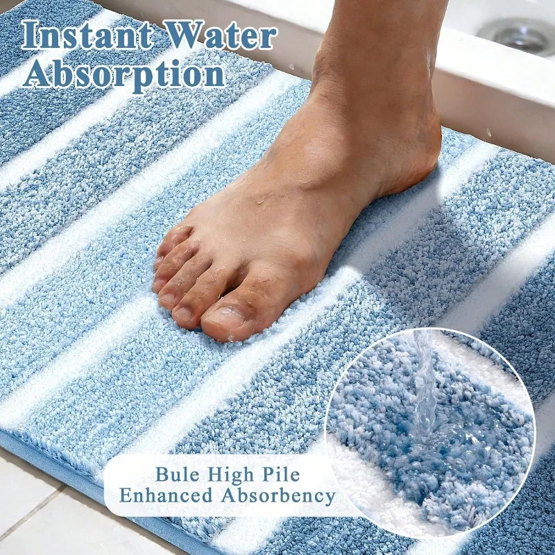 Home & Garden Bathroom Rugs Sets 5 Piece With Lid Cover Bathroom Shower Rugs With U-Shaped Contour Toilet Mat Absorbent Microfiber Plush Bath Mats Non Slip Bath Rugs 4 Piece Machine Washable Bathroom Floor Mats