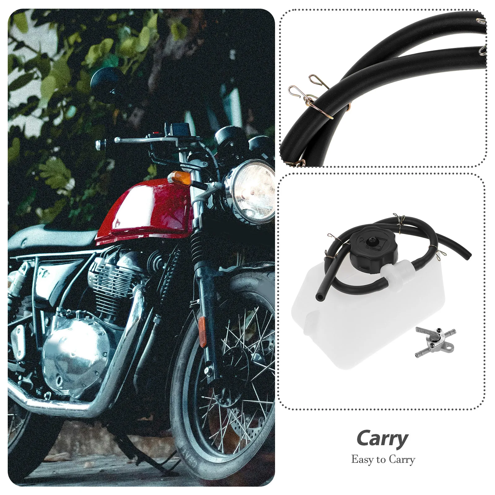 

3Pcs Mini Bike Gas Tank Motorcycle Fuel Bottle Small Capacity Easy Installation OffRoad Parts Stable Material Plastic